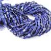 Natural Lapis Luzuli Smooth Trillion Beads Strand Length 13.5 Inches and Size 6mm to 9.5mm approx.